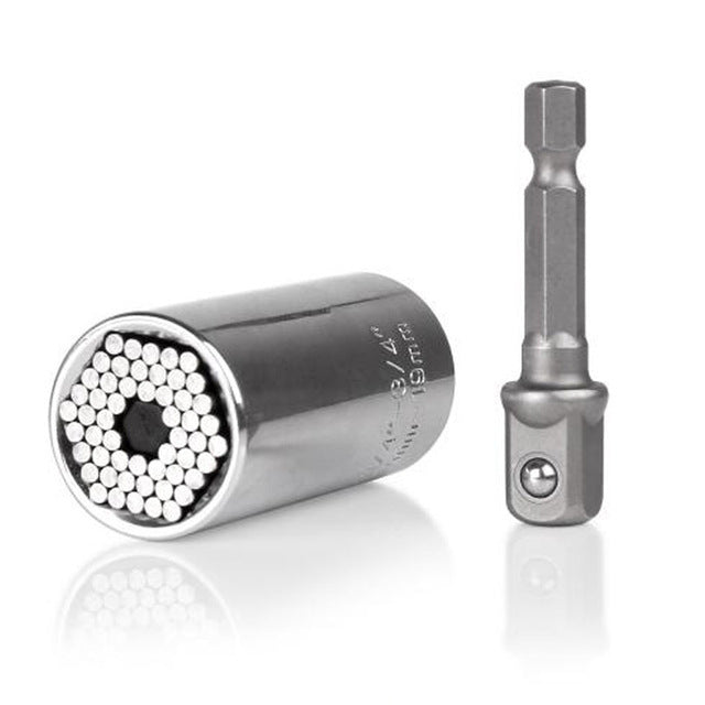 Self-Adjusting Multi-Grip Socket Tool for Bolts, Nuts & Fasteners in Metric & SAE Sizes | Fits 1/4 to 3/4 Inch Hardware | Thomler