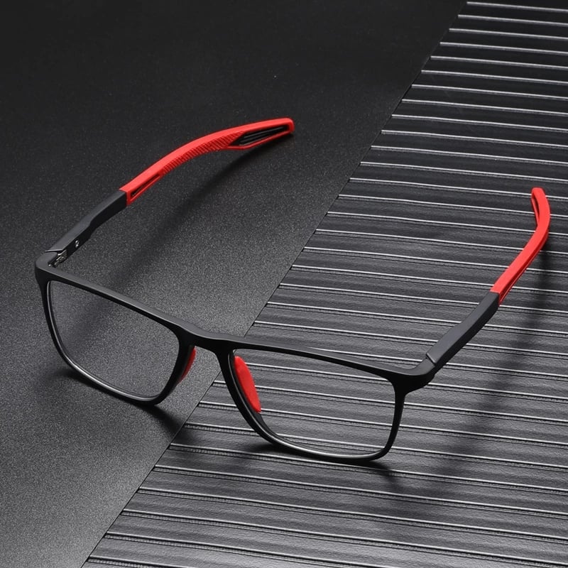 Reading Glasses Men Lightweight Rectangular Frame with Blue Light Filter and HD Vision Anti-Fatigue Lenses for Computer Work Daily Use | Thomler