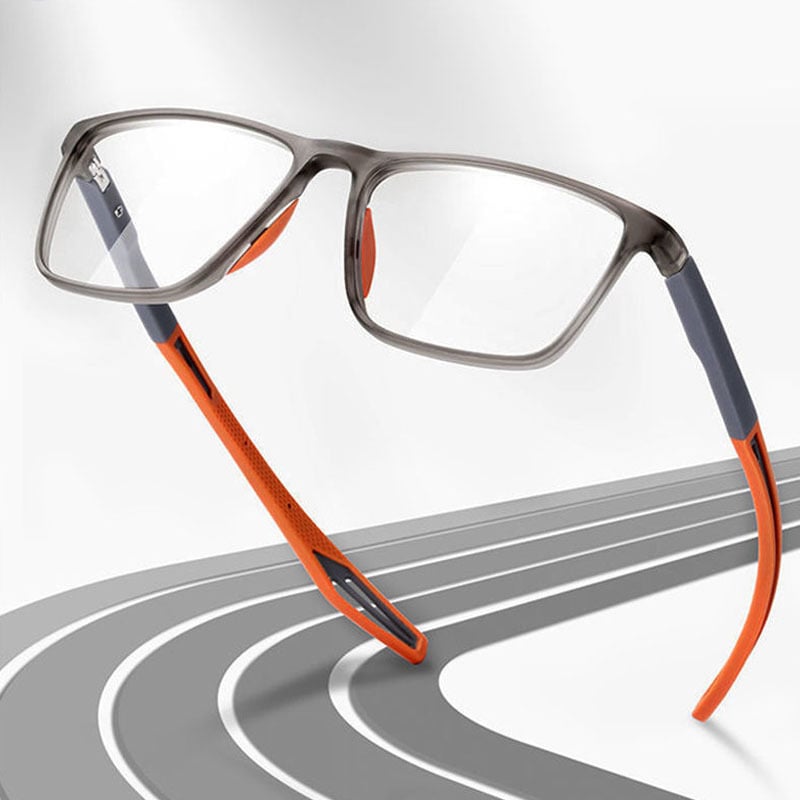 Reading Glasses Men Lightweight Rectangular Frame with Blue Light Filter and HD Vision Anti-Fatigue Lenses for Computer Work Daily Use | Thomler