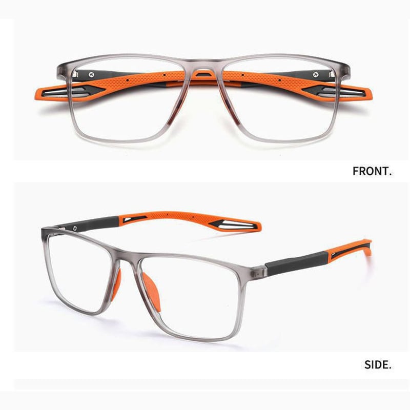 Reading Glasses Men Lightweight Rectangular Frame with Blue Light Filter and HD Vision Anti-Fatigue Lenses for Computer Work Daily Use | Thomler