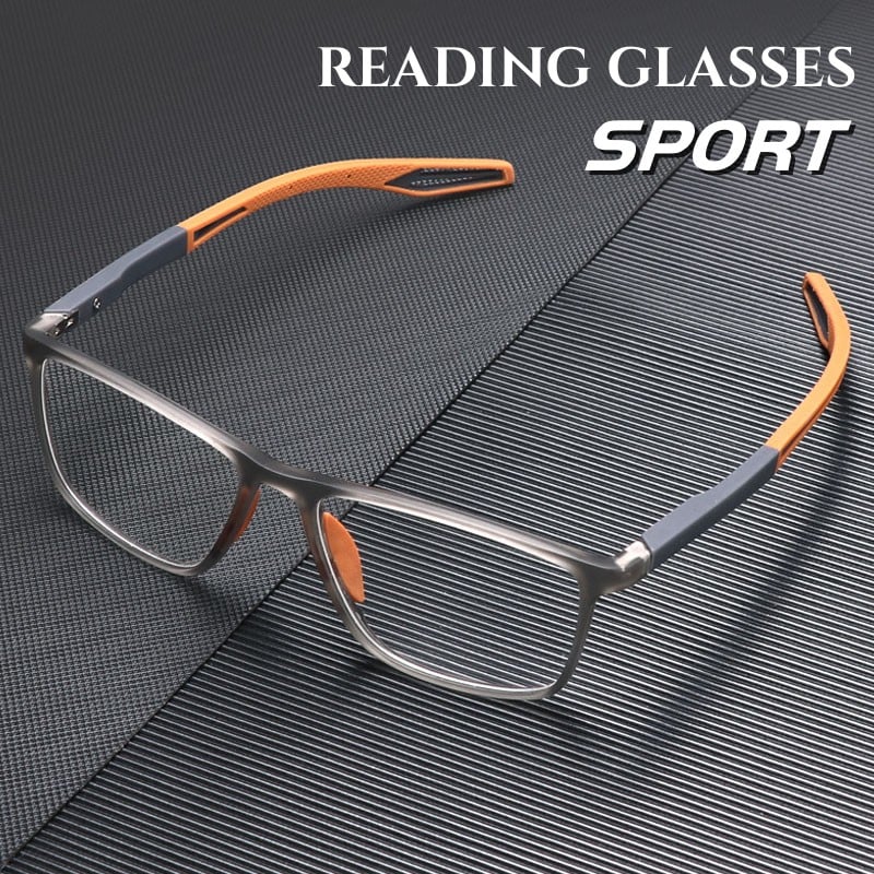 Titanium Multi-Focus Reading Eyewear with Screen Protection for Men & Women Over 40 | Featherweight Rectangular Frame | Thomler