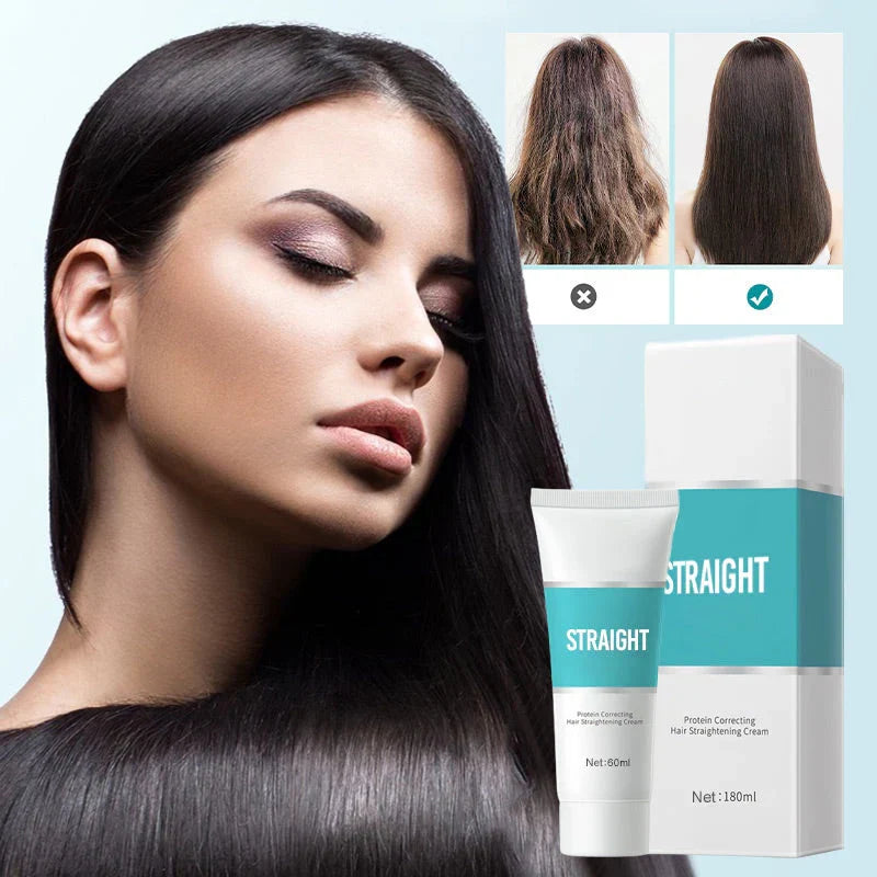 Keratin Smoothing Treatment Cream for Frizzy Curly Hair — Deep Conditioning Mask for Salon-Quality Straightening at Home — Nourishing | Thomler