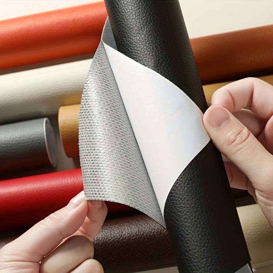 Self-Adhesive Leather Repair Patch for Couches Seats Bags Jackets | Trimmable Waterproof PU Leather Repair Sheet for Furniture Car | Thomler