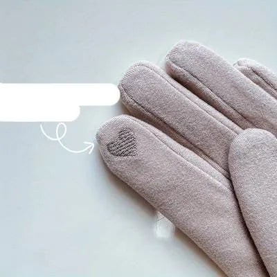 Women's Fleece-Lined Winter Gloves with Faux Fur Cuffs & Heart Accent – Windproof Cold Weather Mittens for Ladies | Thomler