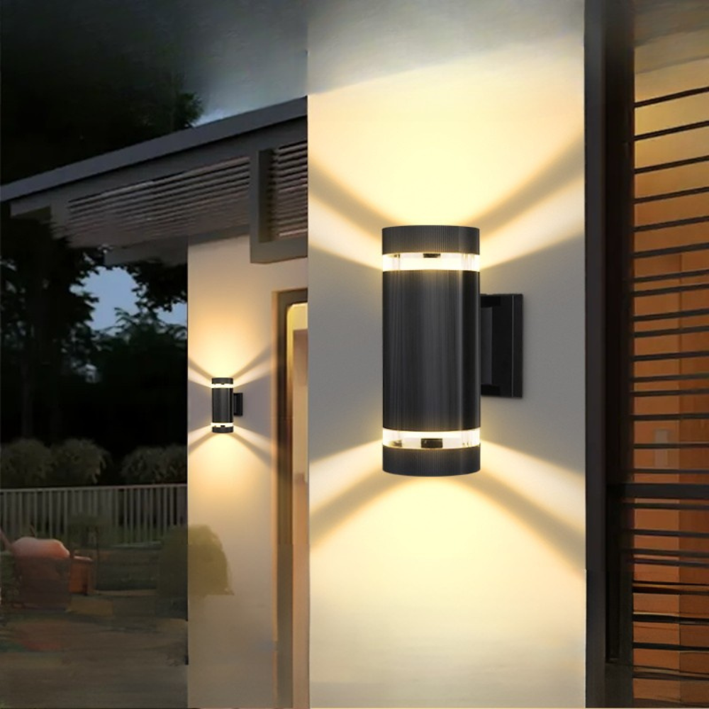 Wall Lamp ABS E27 IP65 Black Outdoor Facade Garden Up Down Lighting Waterproof Entrance Patio Light | Thomler
