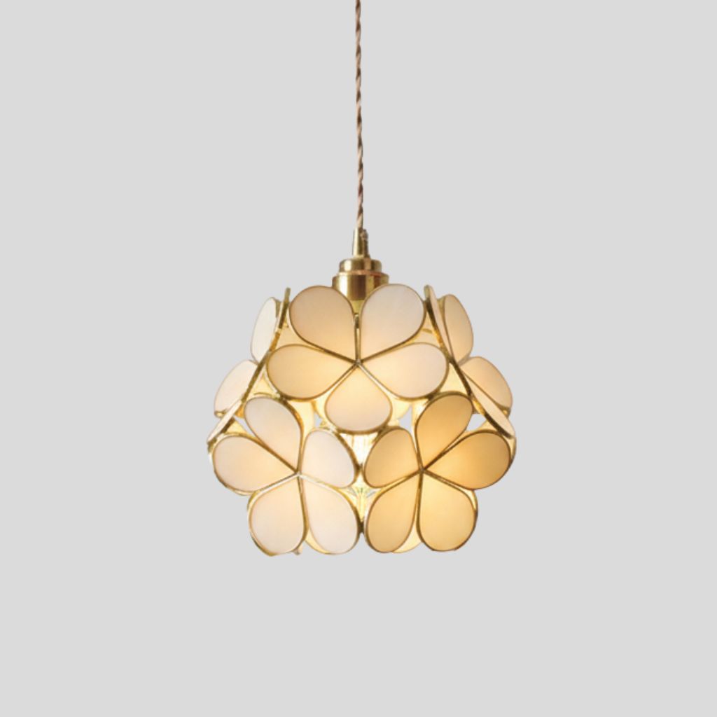 Stained Glass Pendant Light – Handcrafted Vintage Ceiling Fixture with Adjustable Chain for Dining Room, Kitchen, Restaurant | E26 Base | Thomler