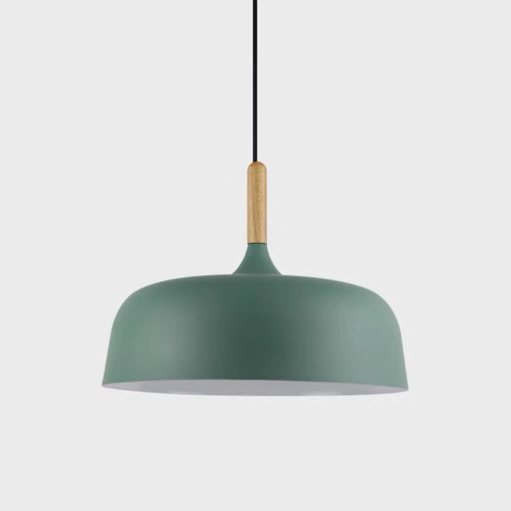 Pendant Light Aluminium Wood 32.0 cm Black Dining Table Kitchen Island Ceiling Lamp | Thomler