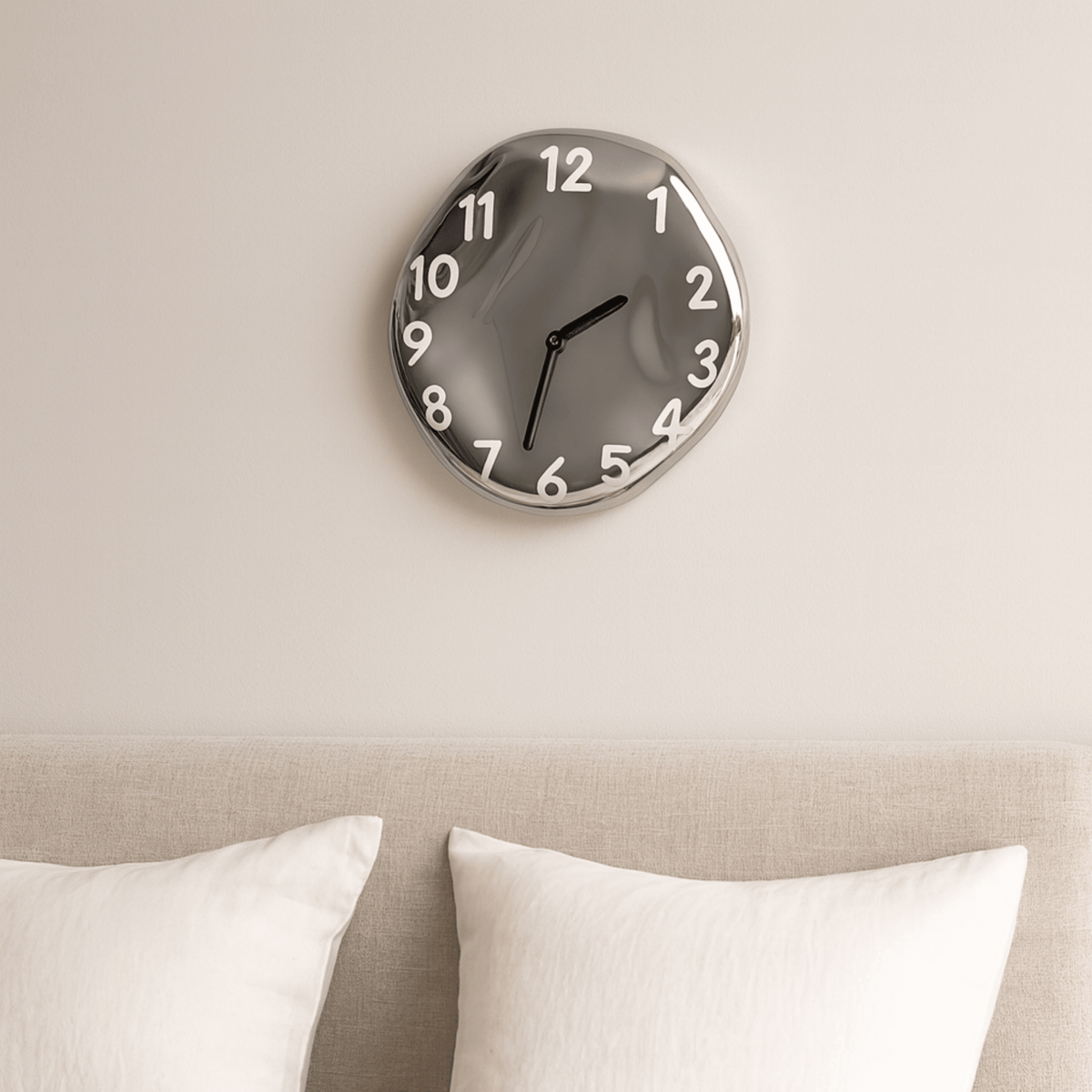 Glossy Ceramic Circle Clock with Silent Movement for Modern Interiors | Thomler