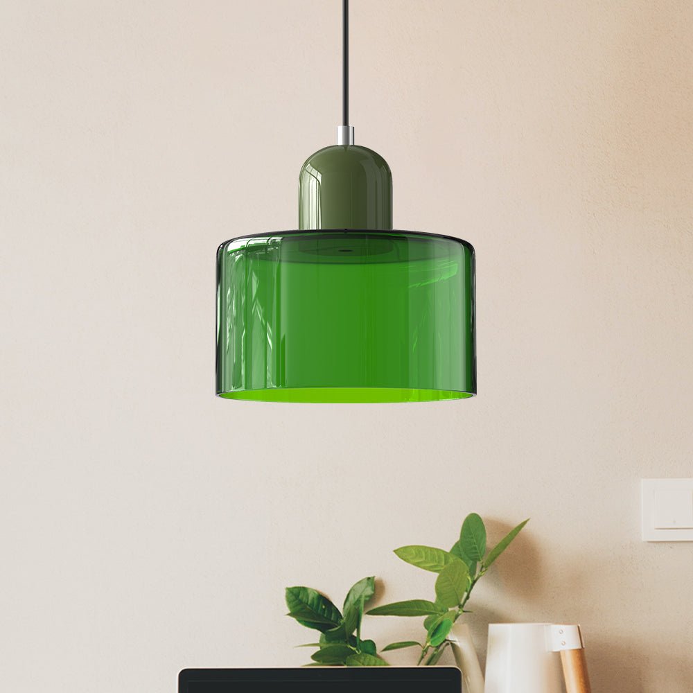 Handwoven Glass Pendant Light Bauhaus Style Indoor Hanging Lamp Adjustable Cable for Dining Room Kitchen Home Office | Thomler