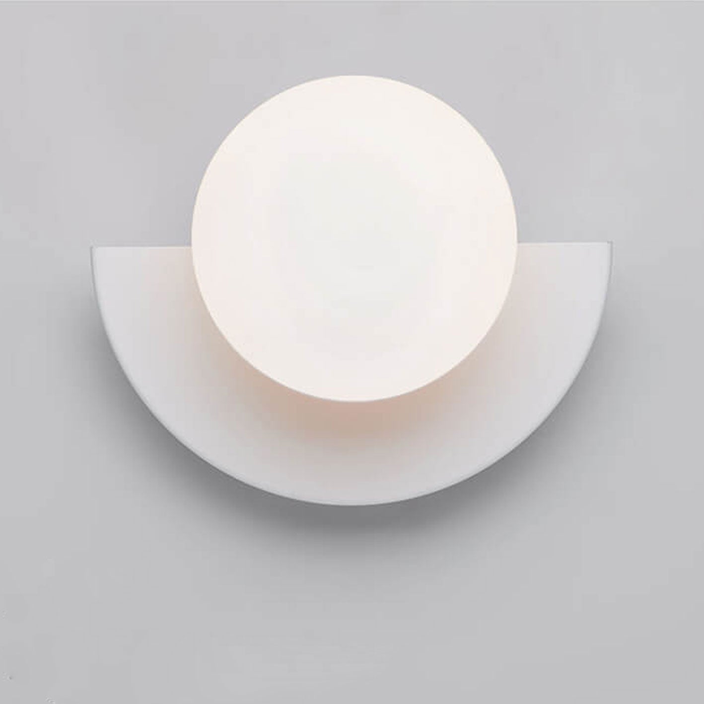 Half-Moon Glass Wall Sconce with Colorful PVC Globe for Living Room & Bedroom | Modern Indoor Accent Lighting Fixture | Thomler