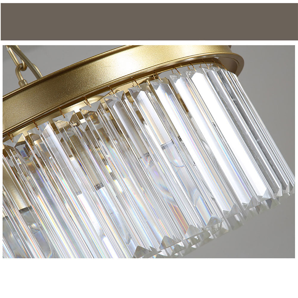 Ceiling Lamp Iron Crystal 40.0 cm Gold Living Room Hallway Bedroom Lighting Fixture | Thomler