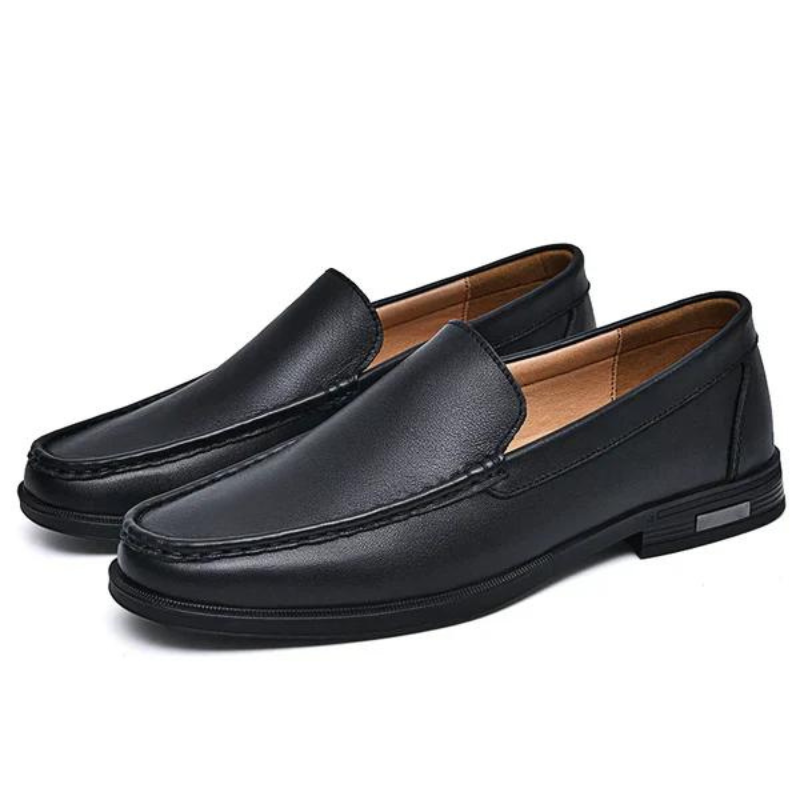 Men's Genuine Leather Loafers Slip-On Dress Shoes for Business Casual Wedding Office Formal Occasions Classic Italian Style Handcrafted | Thomler