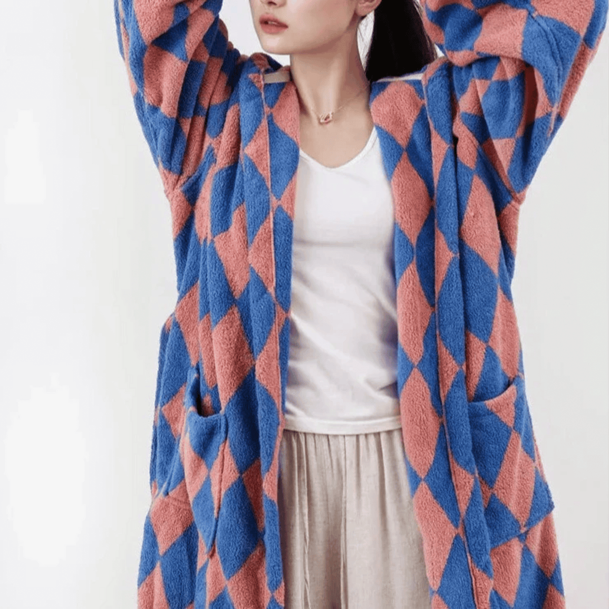 Heavyweight Jacquard Bath Robe – 100% Organic Cotton Spa-Quality Wrap for Men & Women | Thomler