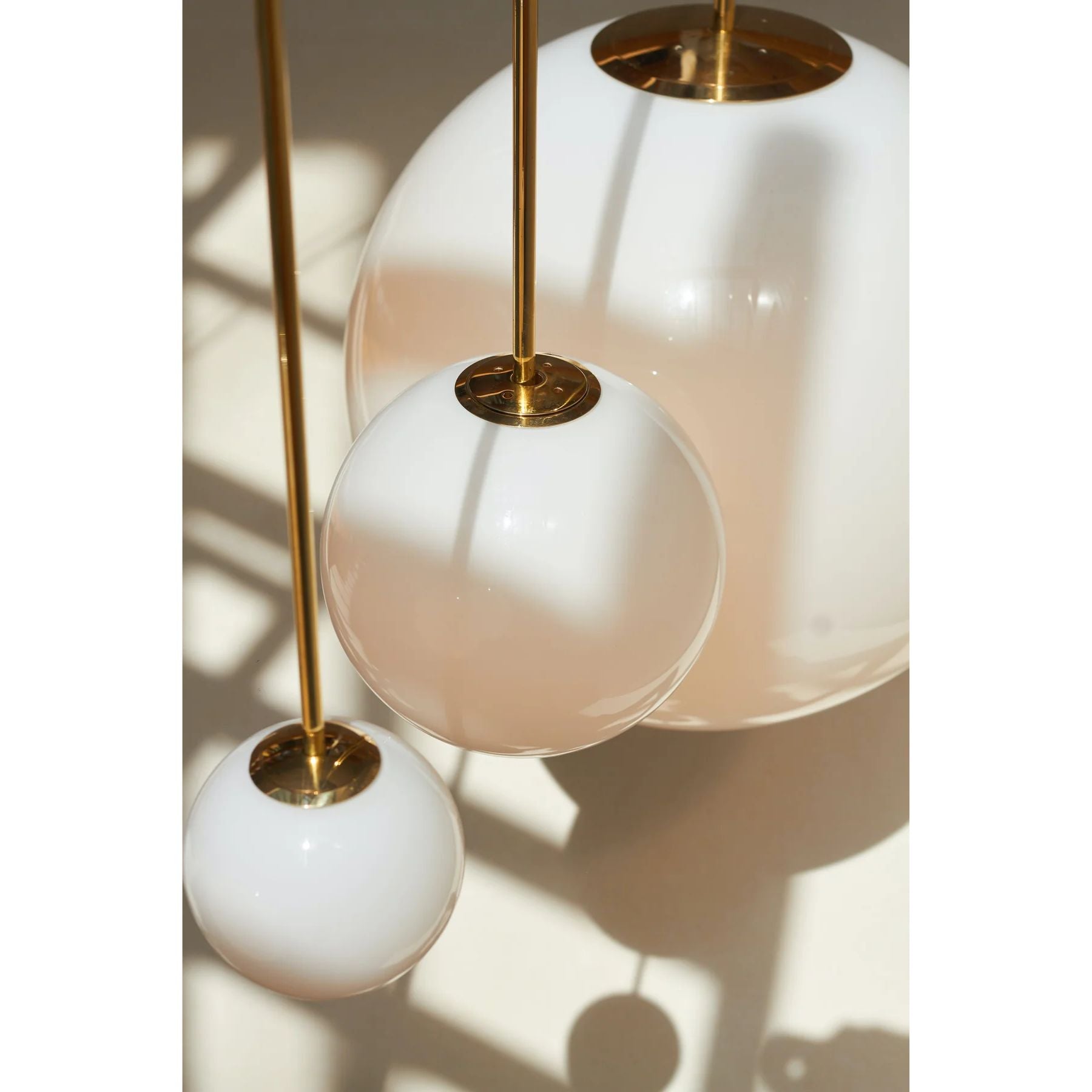 Pendant Light Brass Frosted Glass Globe Ceiling Hallway Dining Room Hanging Lamp Minimalist Scandinavian Modern Lighting | Thomler