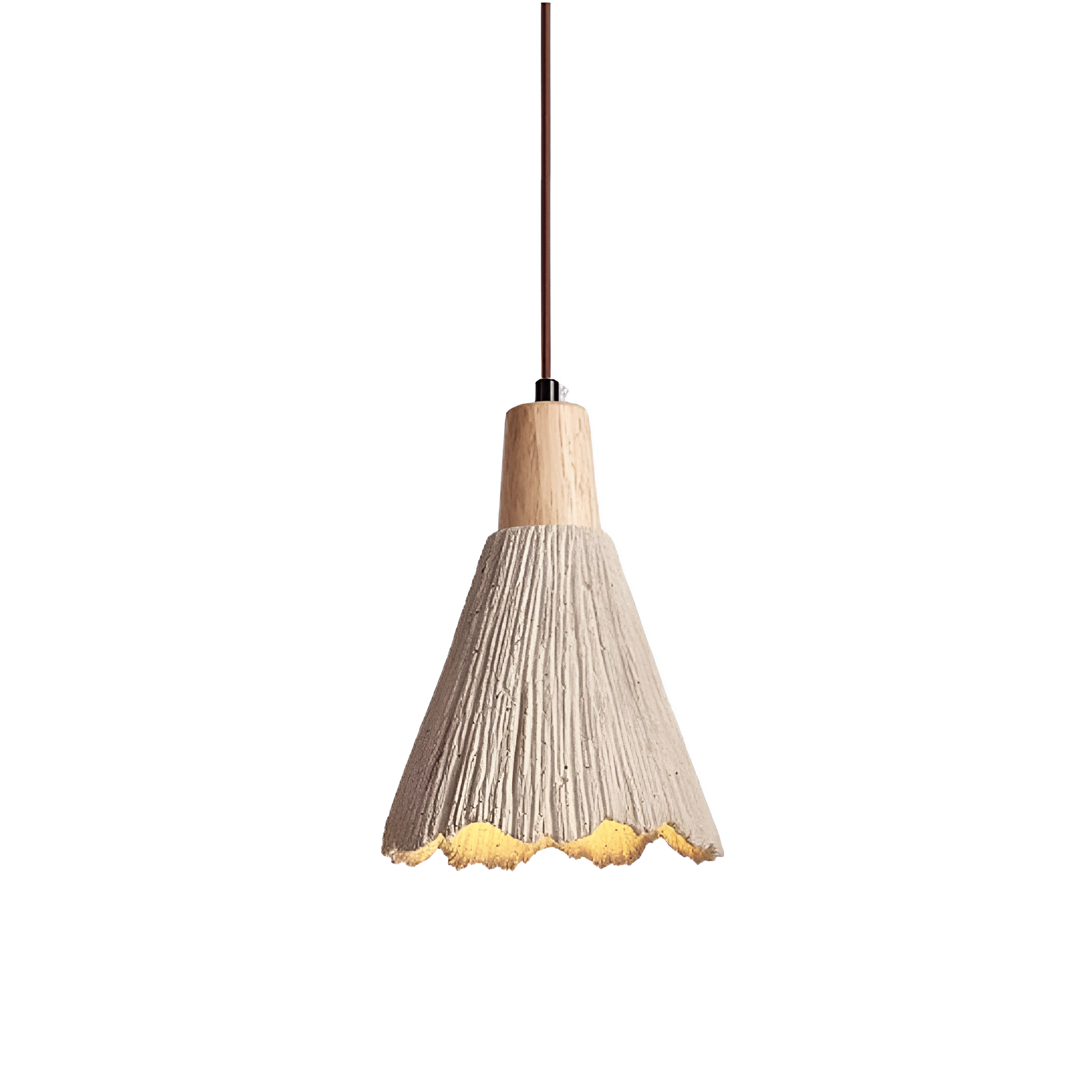 Pendant Light Cement 13.8 in Cream Dining Room Kitchen Island Hanging Ceiling Minimalist Wabi Sabi Rustic Fixture | Thomler