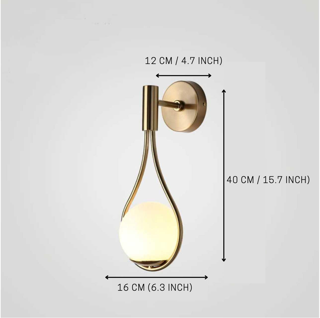 Metal Wall Sconce Light with Minimalist Linear Design for Bedroom, Living Room & Hallway – Modern Scandinavian Style Fixture in Black, Gold | Thomler