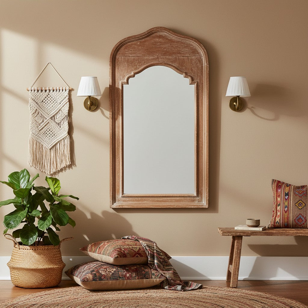 Brass Sconce with Fabric Drum Shade – 1 or 2 Light Hardwired Fixture for Bedroom, Hallway & Living Room | Thomler