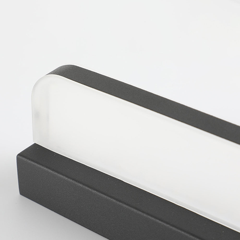 Contemporary Rectangular LED Vanity Light Fixture for Bathroom & Bedroom | Modern Metal Sconce with Adjustable Color Temperature | Thomler