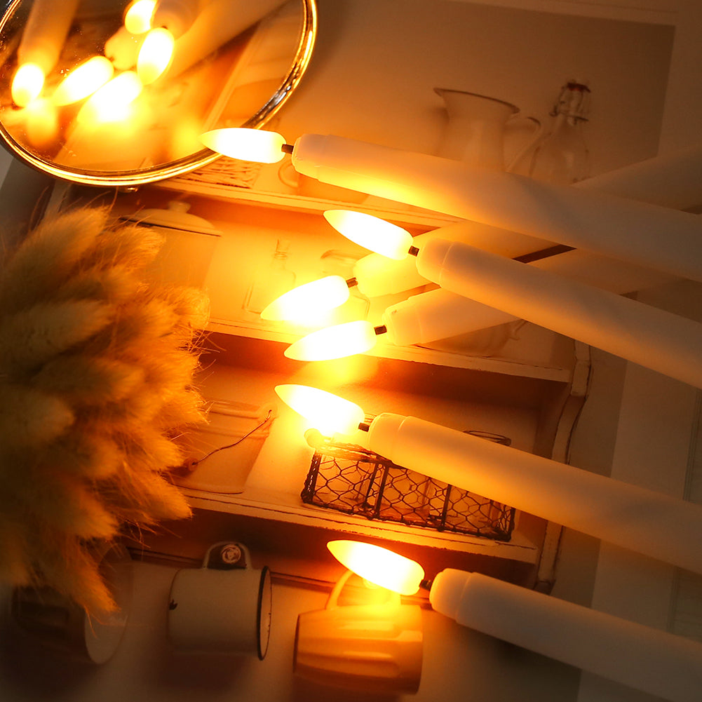 LED Candle Plastic 27.5 cm White Flameless Table Decoration Remote Controlled Dimmable Timer Light | Thomler