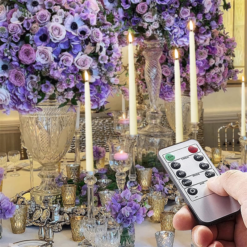 LED Candle Plastic 27.5 cm White Flameless Table Decoration Remote Controlled Dimmable Timer Light | Thomler