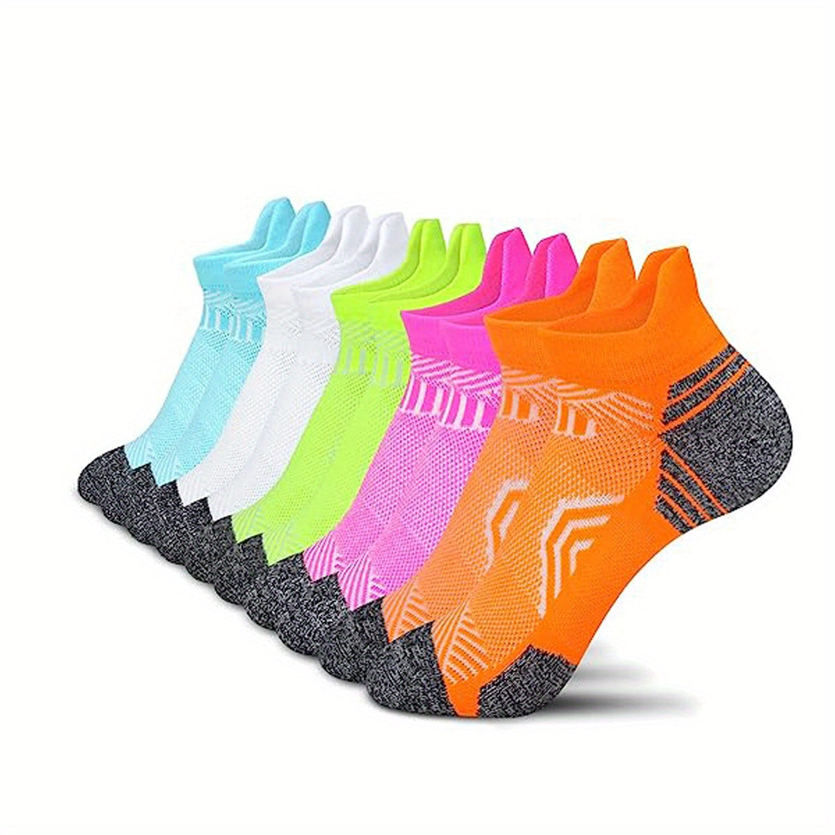 Women's Athletic Compression Socks 5-Pack – Moisture-Wicking Performance Crew Socks for Running, Gym & Everyday Wear | Thomler
