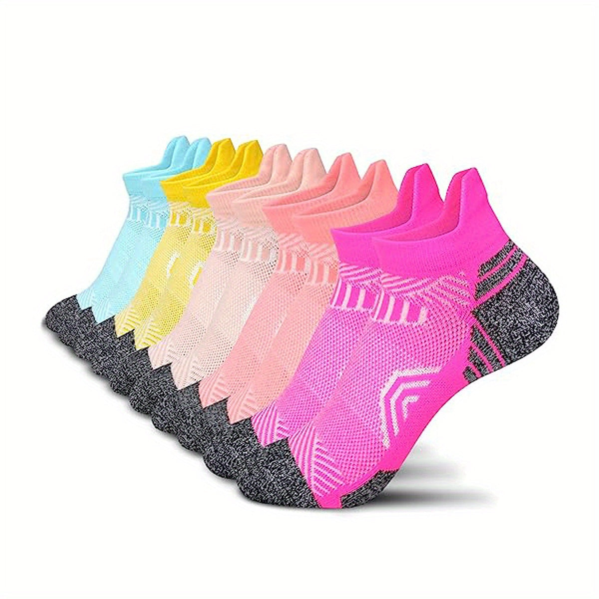 Women's Athletic Compression Socks 5-Pack – Moisture-Wicking Performance Crew Socks for Running, Gym & Everyday Wear | Thomler