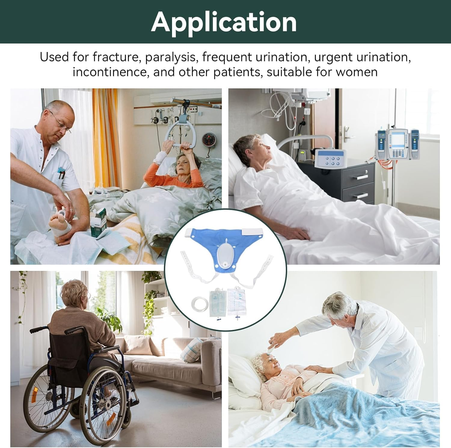 Portable Reusable Urinary Catheter Bag System with Waist Straps & 39-Inch Tube for Adults | Thomler