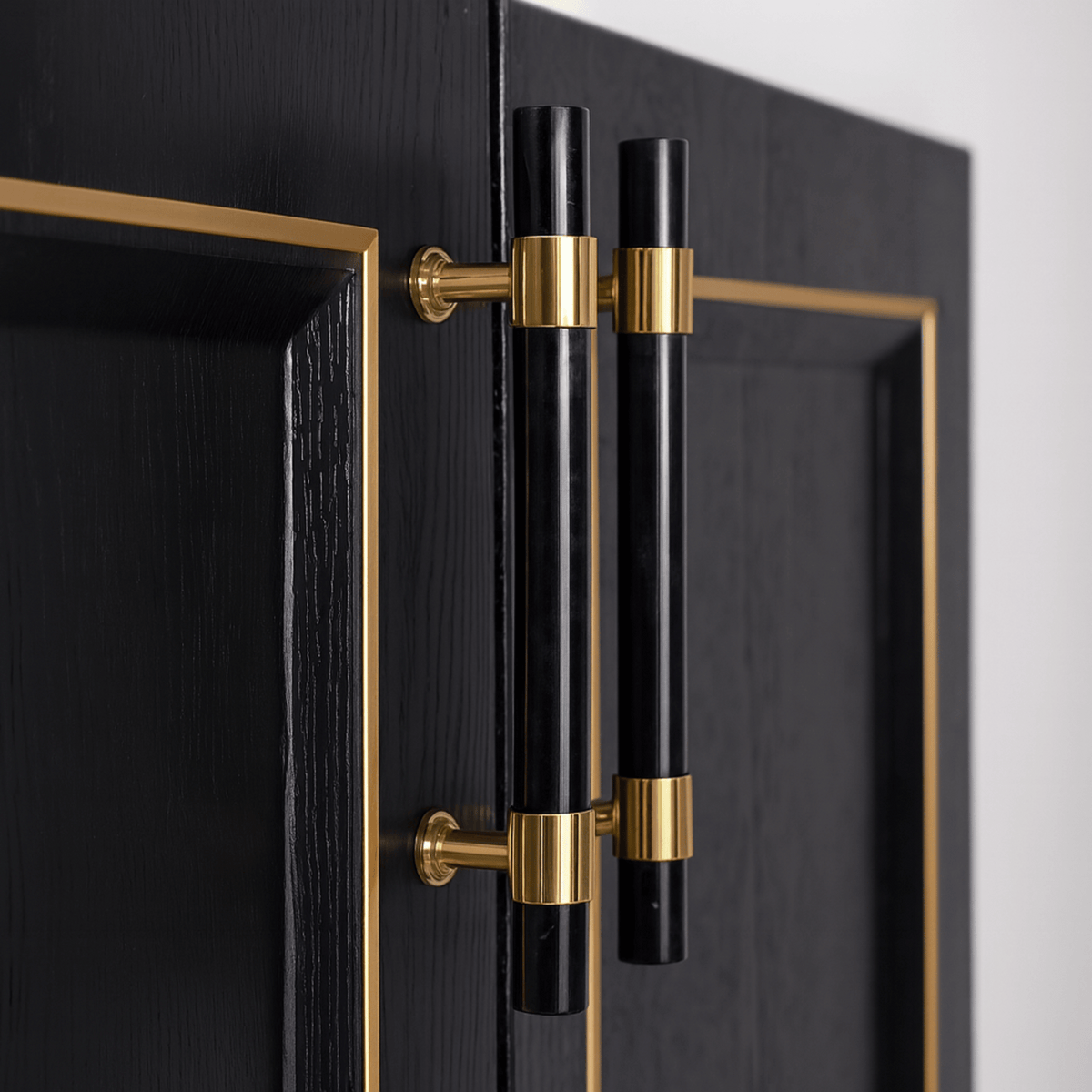 Genuine Stone & Brass Cabinet Pull – T-Bar Style for Kitchen, Closet, Dresser Drawer Hardware | Thomler