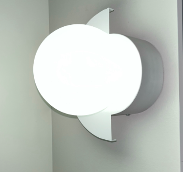 Half-Sphere Glass Wall Sconce with Colored Shade | Iron Mount LED Compatible Hardwired Fixture for Bedroom Living Room Hallway | G9 Base | Thomler