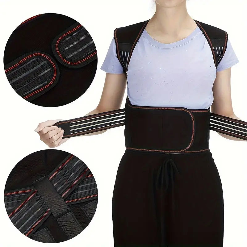 Magnetic Therapy Back Support Belt with Infrared Heat & Posture Correction | Thomler