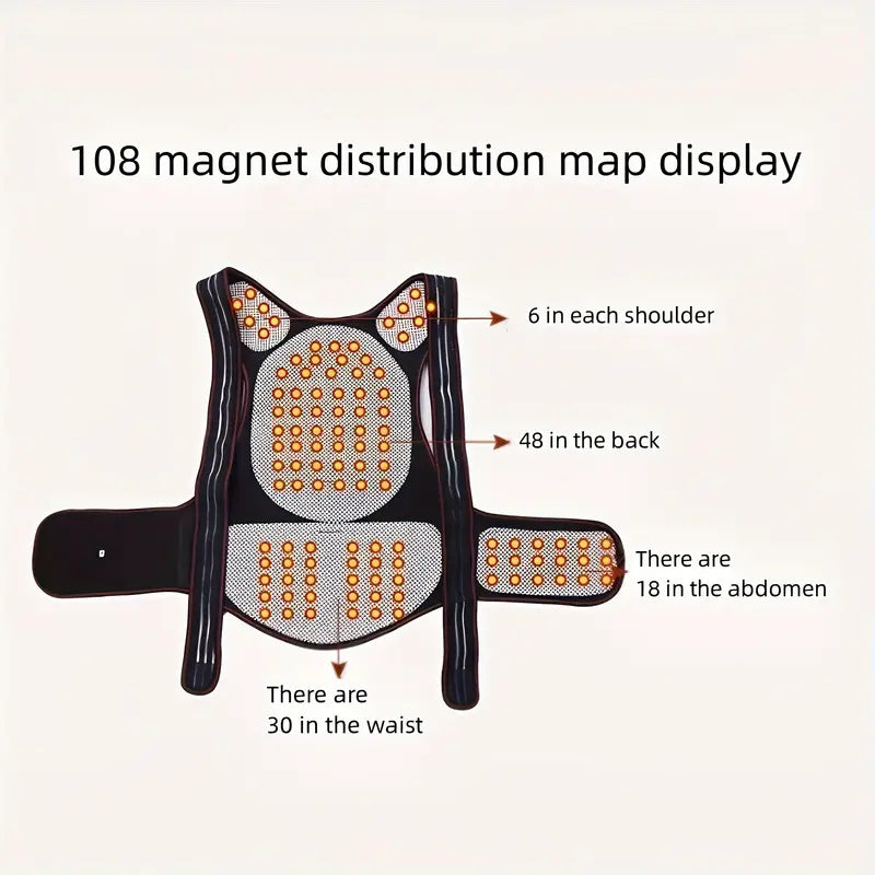 Magnetic Therapy Back Support Belt with Infrared Heat & Posture Correction | Thomler