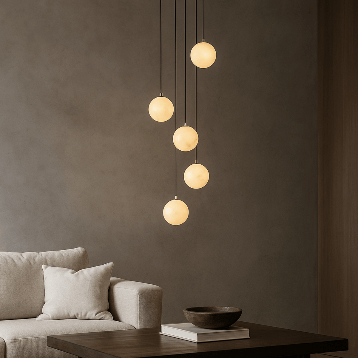 Spiral Globe Chandelier for Staircases and Foyers – Adjustable Drop with 3 to 18 Lights | Thomler