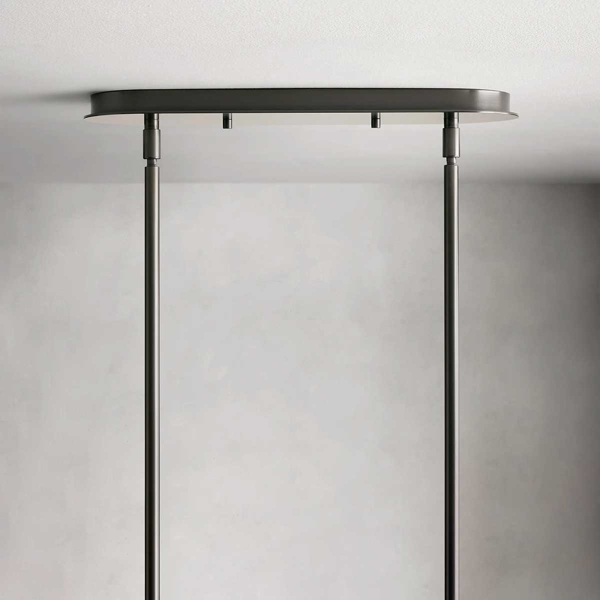 Industrial Pendant Light with Frosted Glass Tubes for Dining Room and Kitchen Island – Adjustable Drop Brass or Bronze – 4 or 5 Socket | Thomler