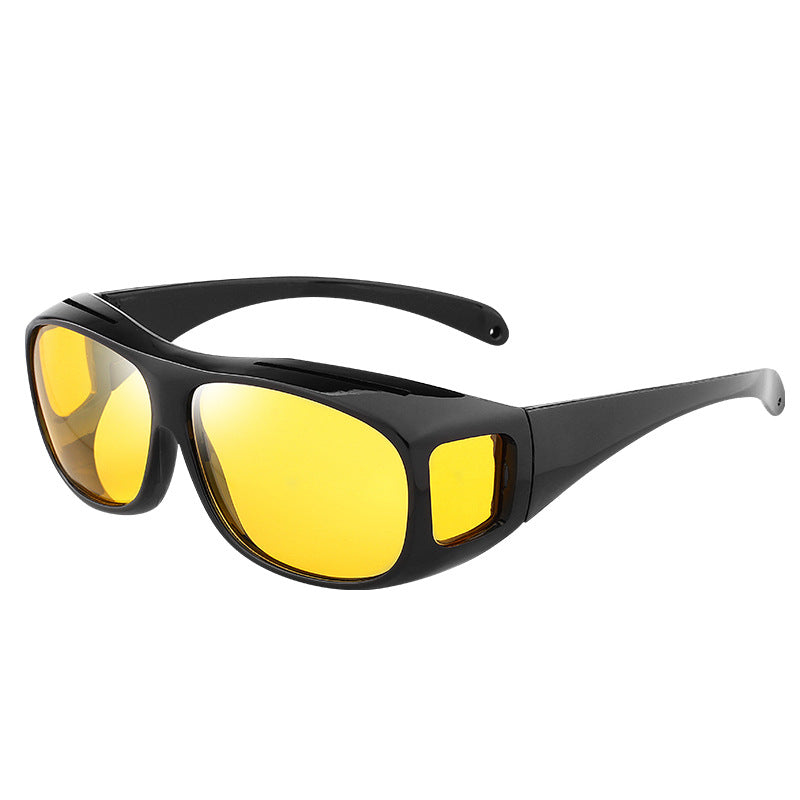 Night Driving Glasses Yellow HD Anti Glare Over Glasses Design Rain Fog Visibility Contrast Enhancing Driver Eyewear | Thomler