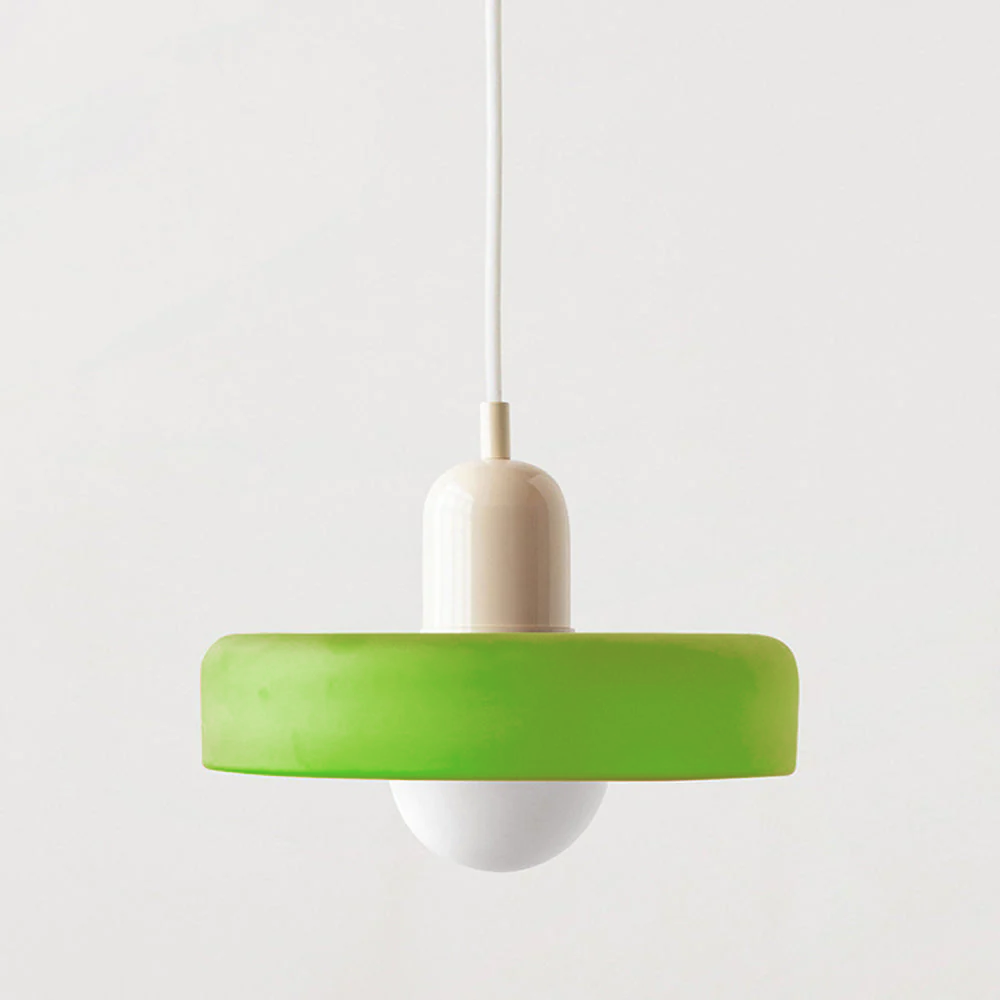Glass Pendant Light with Adjustable Cord & Warm Glow – Modern Geometric Hanging Fixture for Dining Room & Living Room Decor | Thomler