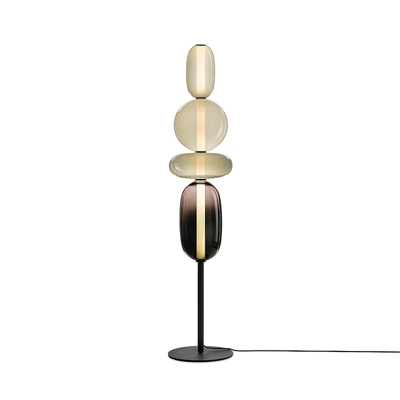 Floor Lamp Metal Glass Acrylic 51.2 in Adjustable Indoor Living Room Lighting Modern Home Decor | Thomler
