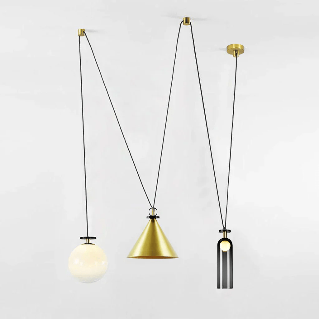 Metal Geometric Pendant Light 11.8 in Modular Ceiling Indoor Hanging Lamp | Thomler