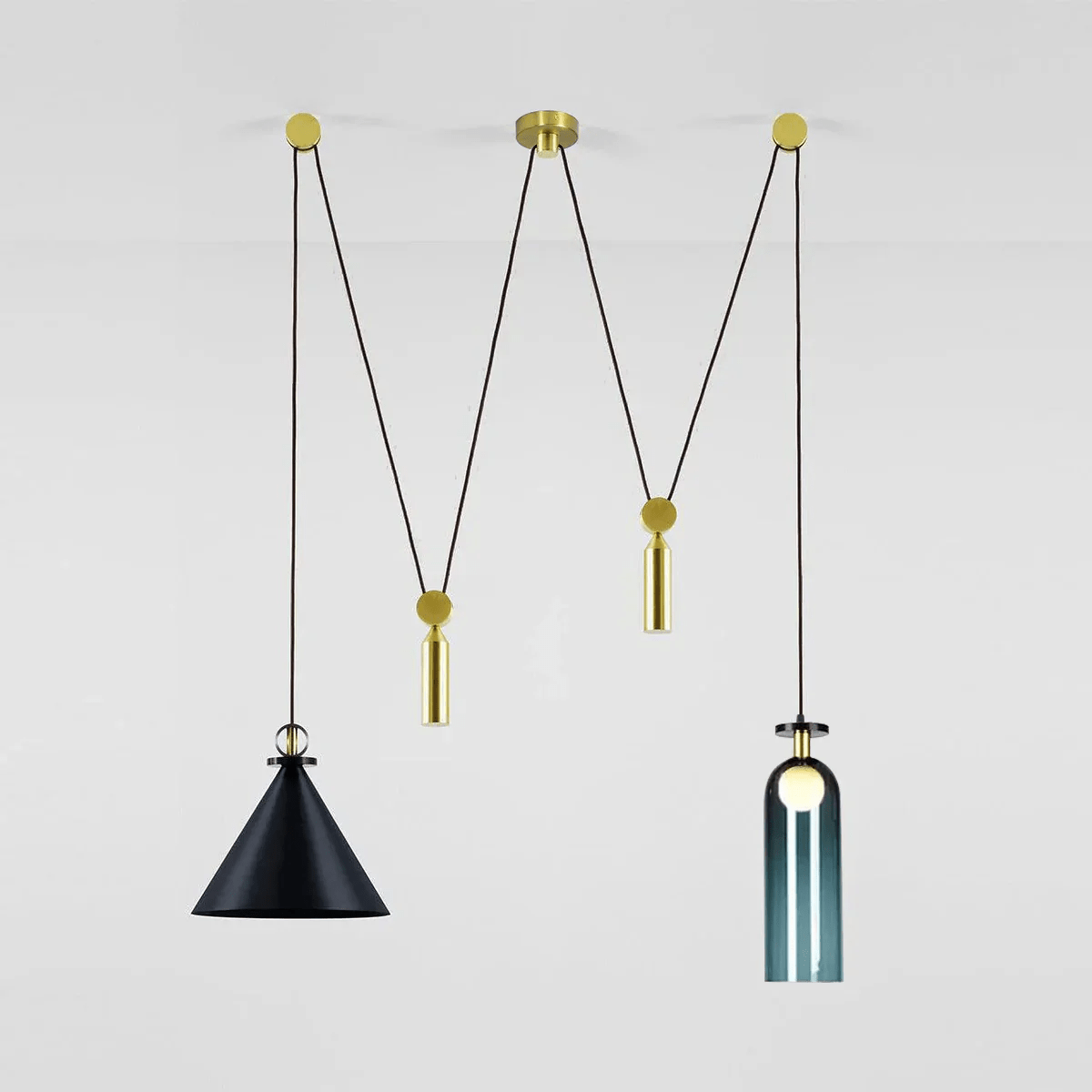 Metal Geometric Pendant Light 11.8 in Modular Ceiling Indoor Hanging Lamp | Thomler