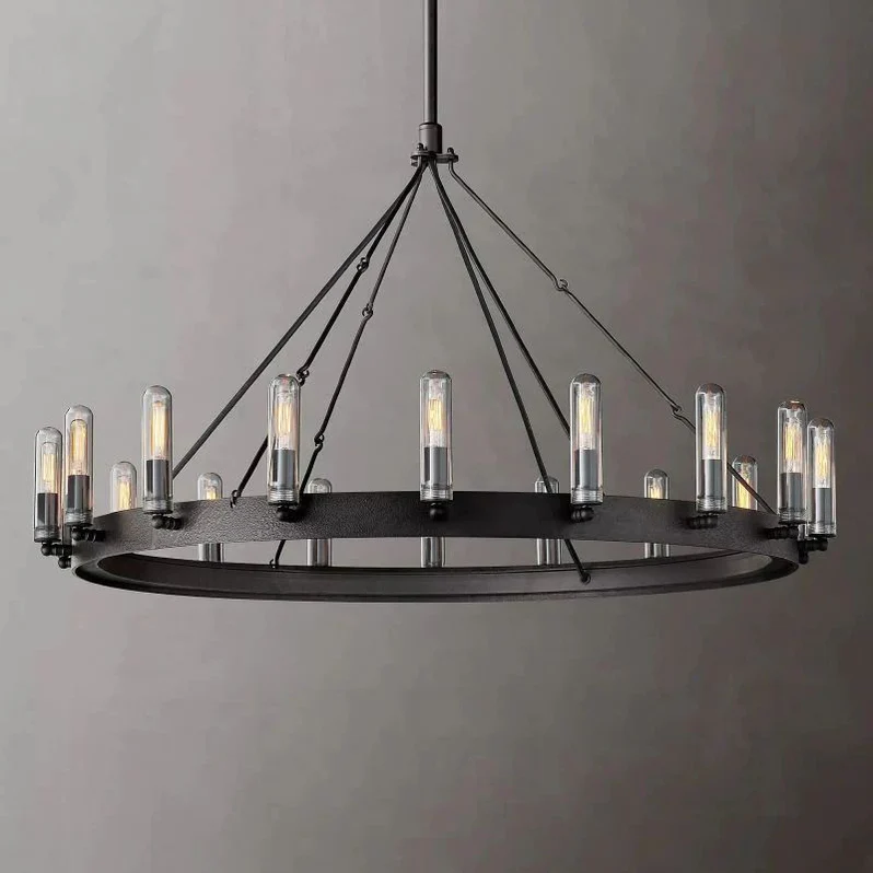 Spherical Industrial Chandelier with Edison-Style Bulbs for Dining Room, Restaurant & Large Living Spaces | Thomler