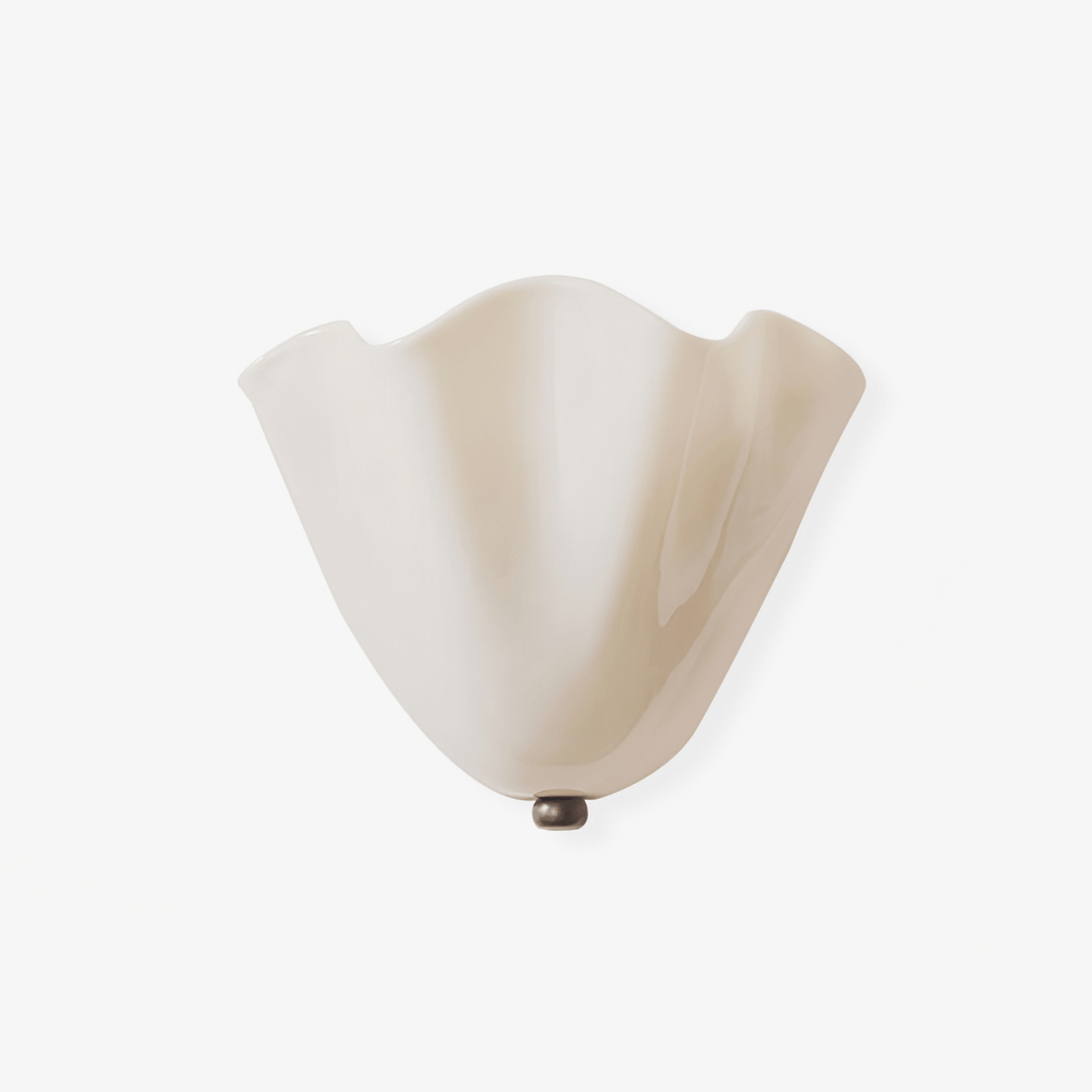Curved Petal Glass Wall Sconce with Metal Accent for Bedroom, Hallway & Living Room – G9 LED Hardwired Modern Ambient Light Fixture | Thomler