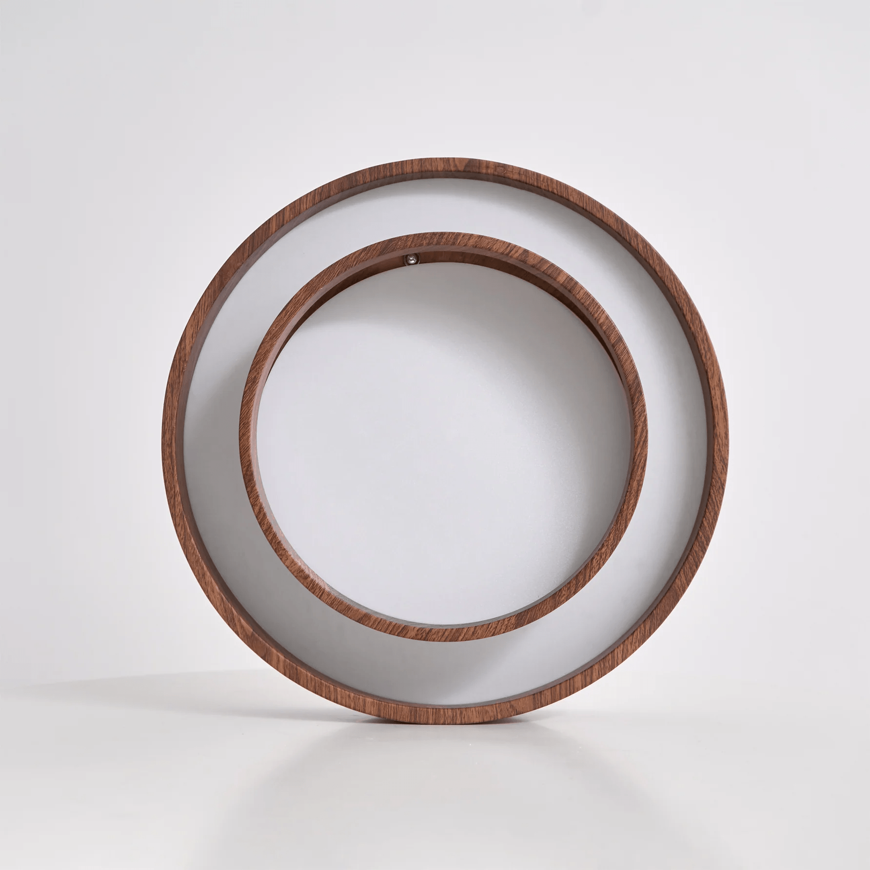 Ceiling Light Wood Look Walnut Integrated LED Japandi Bedroom Living Room Flush Mount Scandinavian Lighting | Thomler