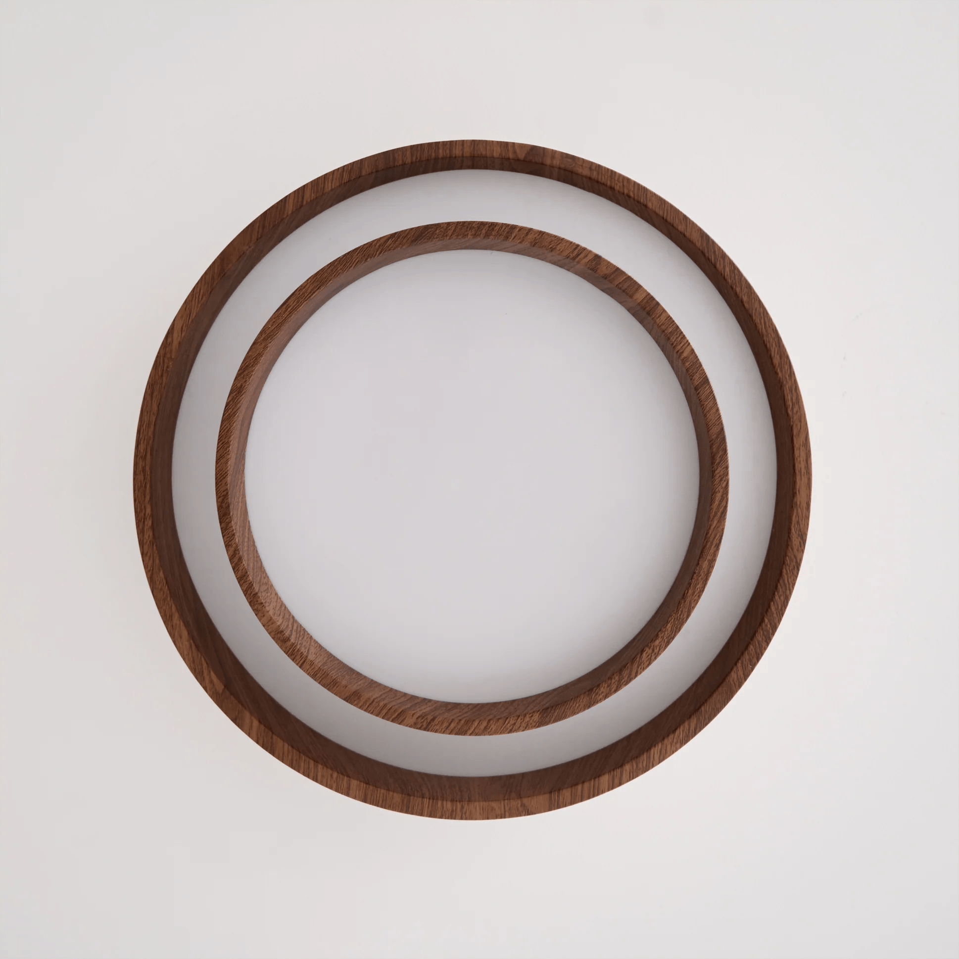 Ceiling Light Wood Look Walnut Integrated LED Japandi Bedroom Living Room Flush Mount Scandinavian Lighting | Thomler