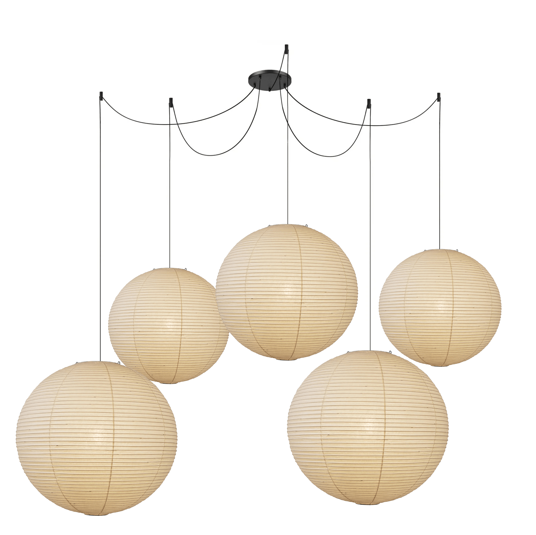 Pendant Lamp Mulberry Paper 15.7 in Adjustable Indoor Ceiling Lighting Modern Dining Room Kitchen Island Hanging Light | Thomler