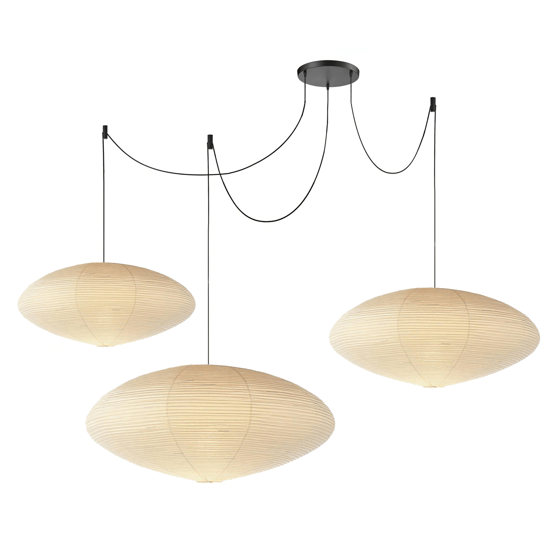 Akari Handcrafted Mulberry Paper Pendant Light 17.7 in Ceiling Indoor Warm Glow LED Edison Bulb | Thomler