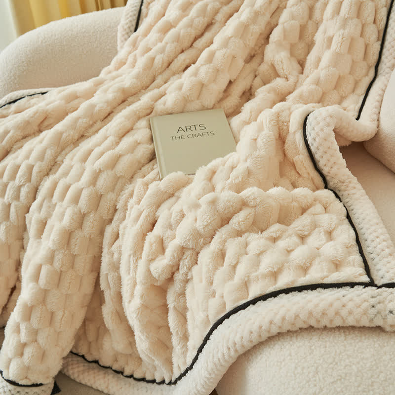 Reversible Plush Throw Blanket - Ultra Soft Coral Fleece - Queen & Full Size - Lightweight Polyester - Cozy Cover for Couch Sofa Bed | Thomler