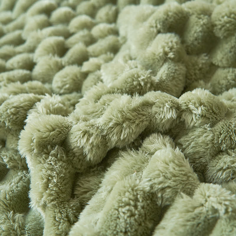 Reversible Plush Throw Blanket - Ultra Soft Coral Fleece - Queen & Full Size - Lightweight Polyester - Cozy Cover for Couch Sofa Bed | Thomler