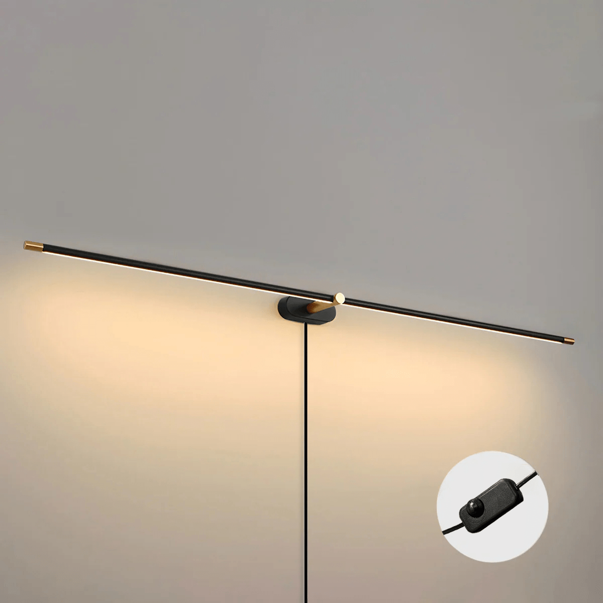 LED Linear Vanity Light 27 in Metal Wall Bathroom Mirror Warm Lighting Fixture Modern Minimalist | Thomler