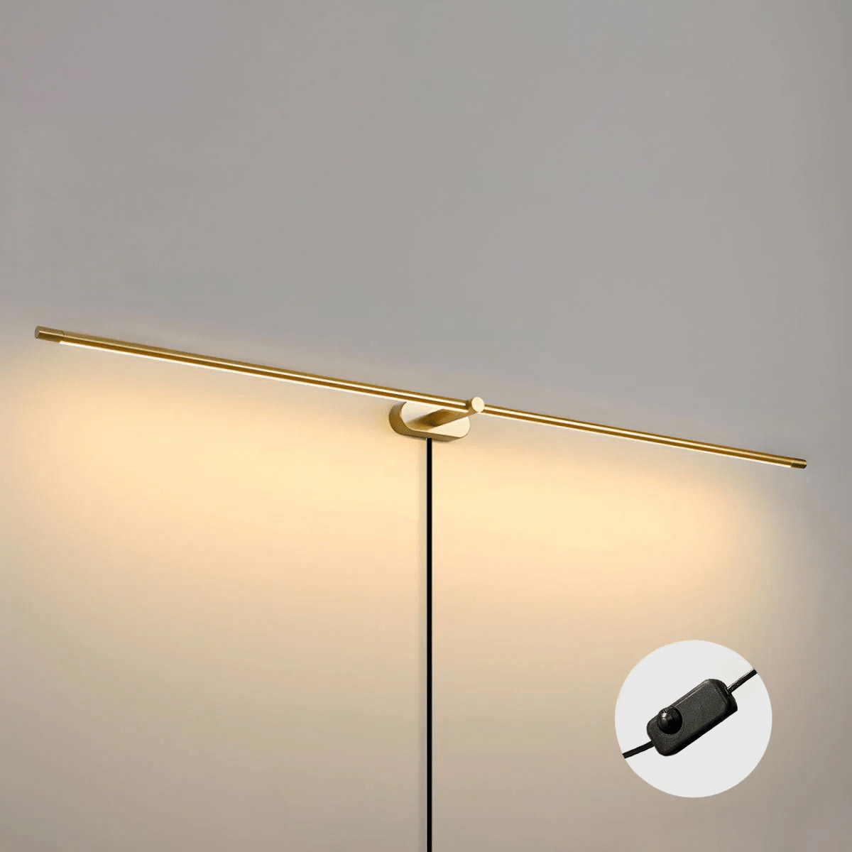 LED Linear Vanity Light 27 in Metal Wall Bathroom Mirror Warm Lighting Fixture Modern Minimalist | Thomler