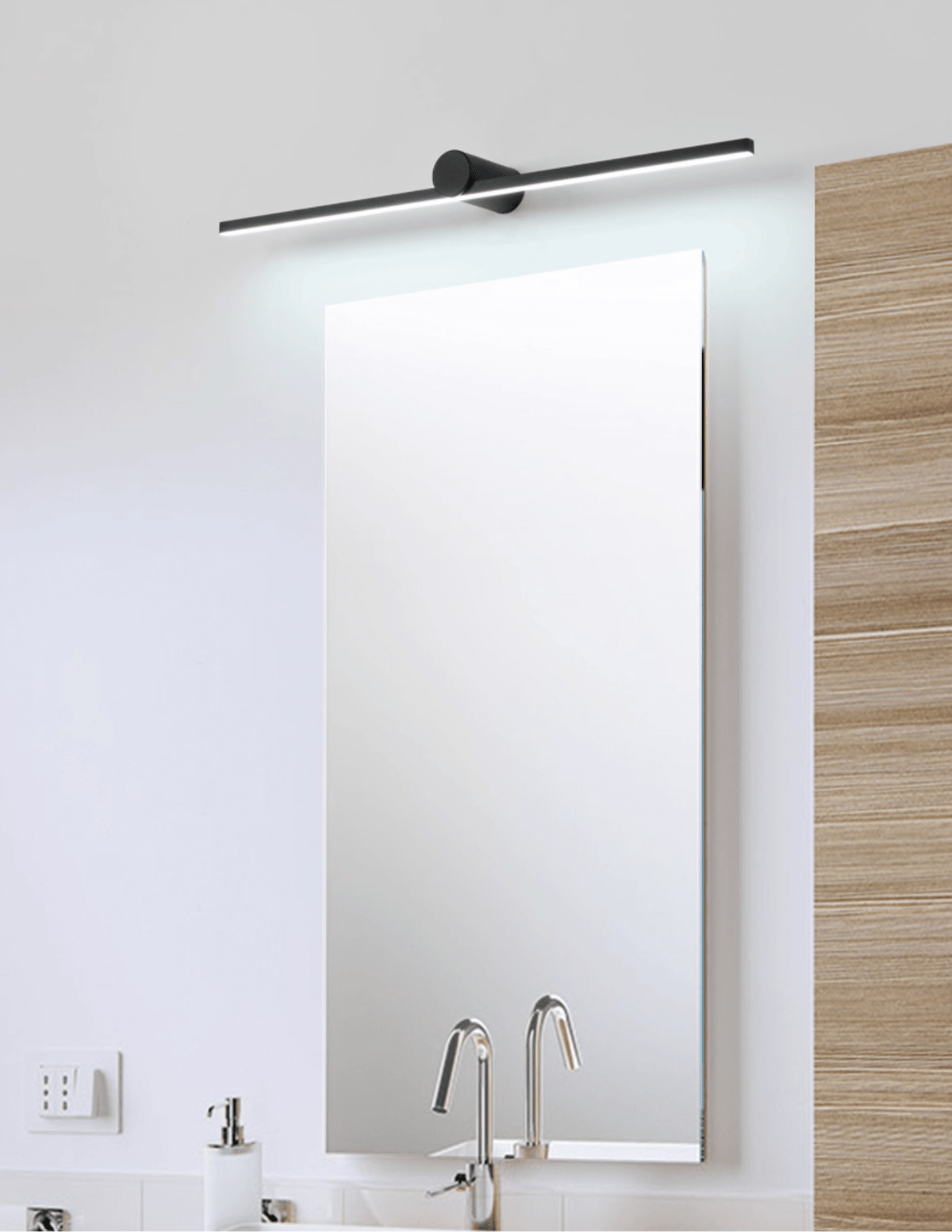 Rechargeable LED Vanity Light Bar with Remote Control – Battery Powered Wall Mount Fixture for Bathroom Mirror, Dressing Room & Hallway | Thomler
