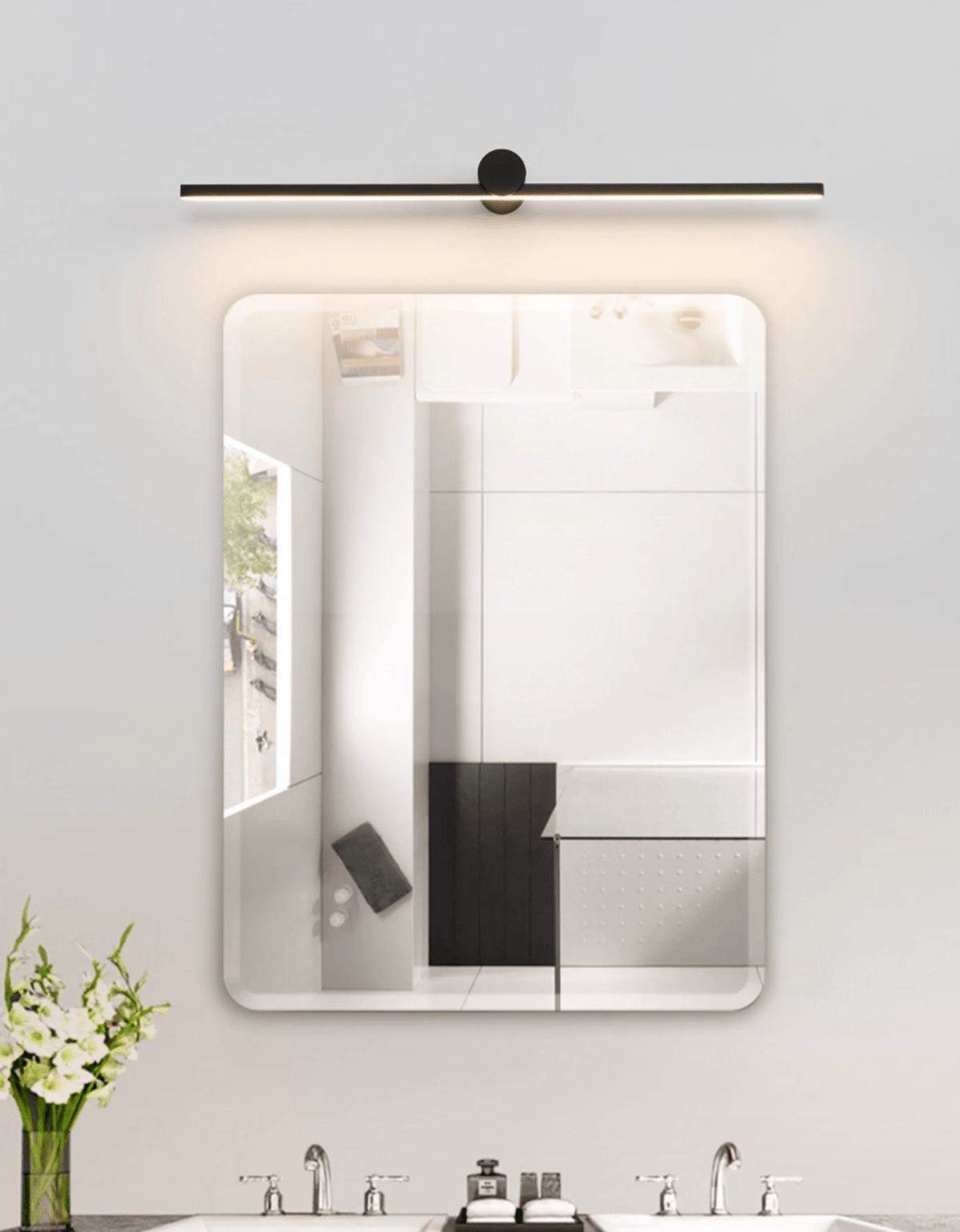 Rechargeable LED Vanity Light Bar with Remote Control – Battery Powered Wall Mount Fixture for Bathroom Mirror, Dressing Room & Hallway | Thomler